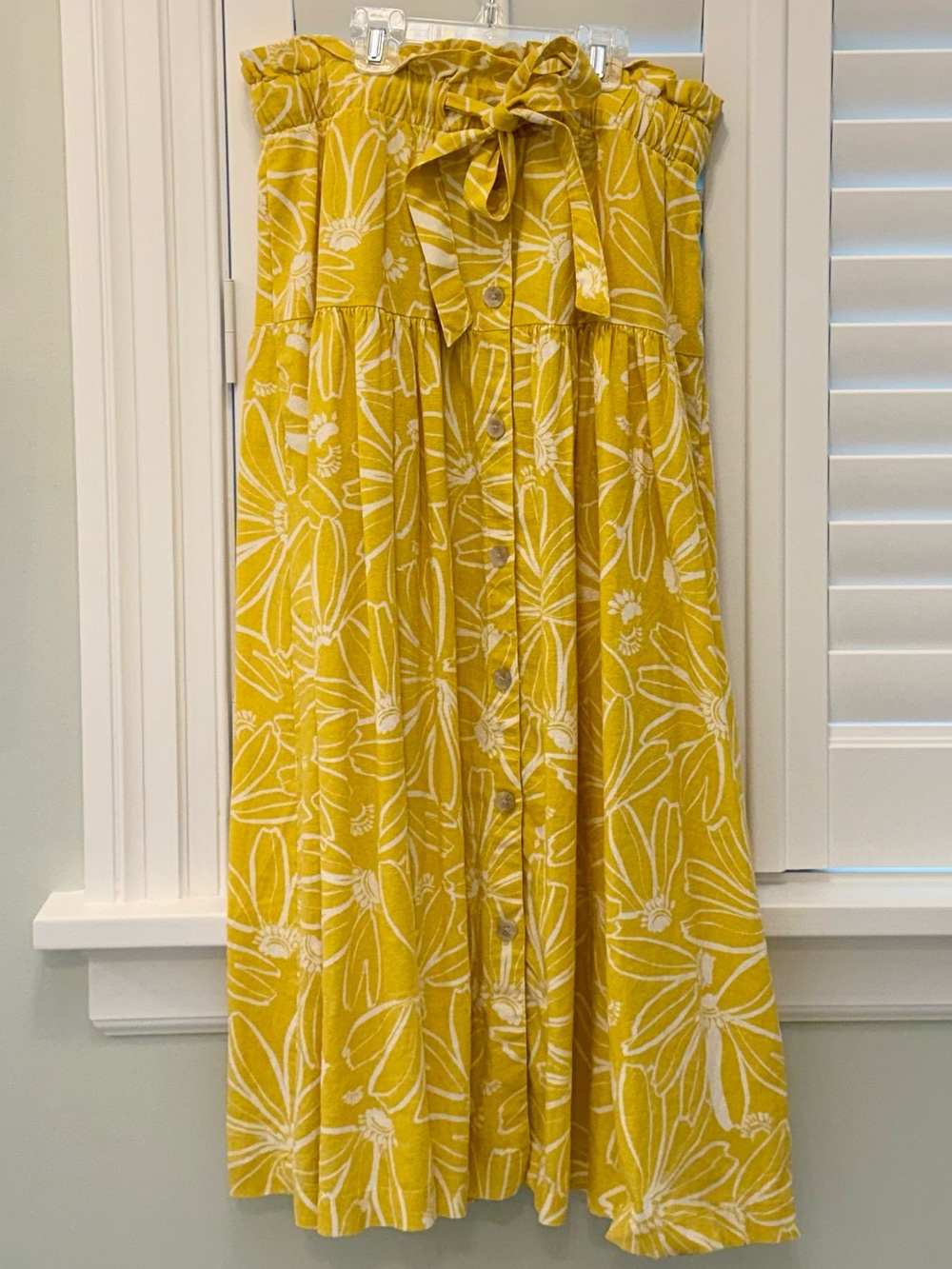 Universal Thread Yellow Floral Skirt